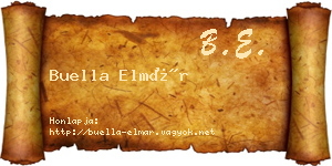 Buella Elmár névjegykártya